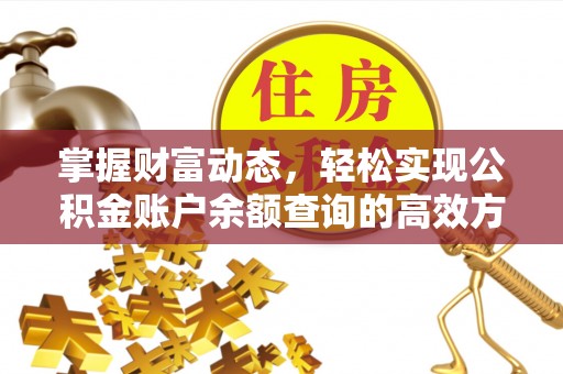 姚安掌握财富动态，轻松实现公积金账户余额查询的高效方法