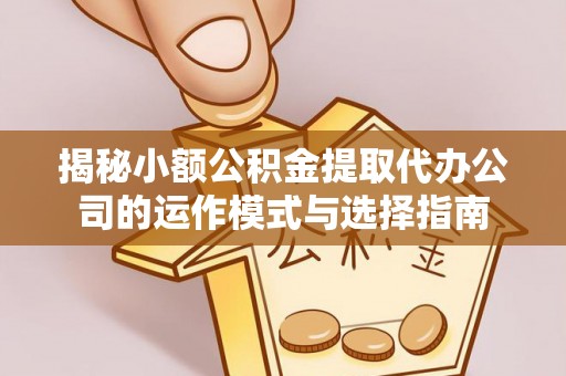 姚安揭秘小额公积金提取代办公司的运作模式与选择指南