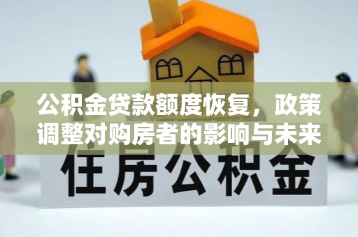 姚安公积金贷款额度恢复，政策调整对购房者的影响与未来展望