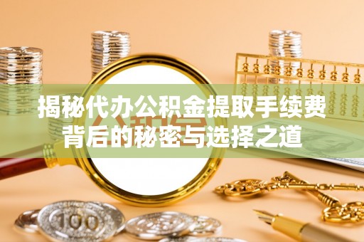 姚安揭秘代办公积金提取手续费背后的秘密与选择之道