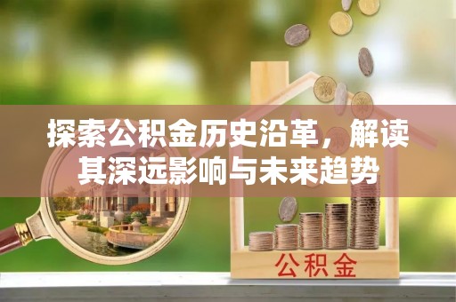 姚安探索公积金历史沿革，解读其深远影响与未来趋势